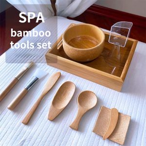 6/11pcs Bamboo Facial Mask Mixing Tool Set – Elevate Your Self-Care Ritual