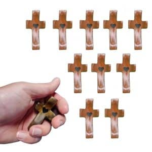 5/10 pcs Exquisitely Handcrafted Wooden Cross – A Timeless Artisan Piece